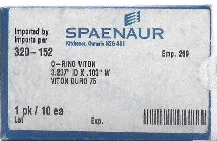 Spaenaur O Ring Viton 75 Duro Black 320-152 (10 Pcs) - Advance Operations