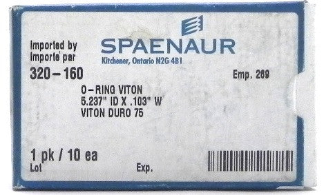 Spaenaur O Ring Viton 75 Duro Black 320-160 (10 Pcs) - Advance Operations