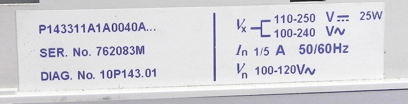 Micom Alstom P143 Feeder Management Relay P143311A1A0040A - Advance Operations