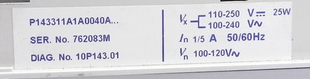 Micom Alstom P143 Feeder Management Relay P143311A1A0040A - Advance Operations
