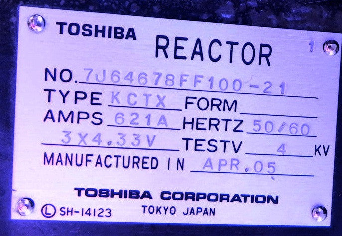 Toshiba Line Reactor 7J64678FF100-21 KCTX - Advance Operations