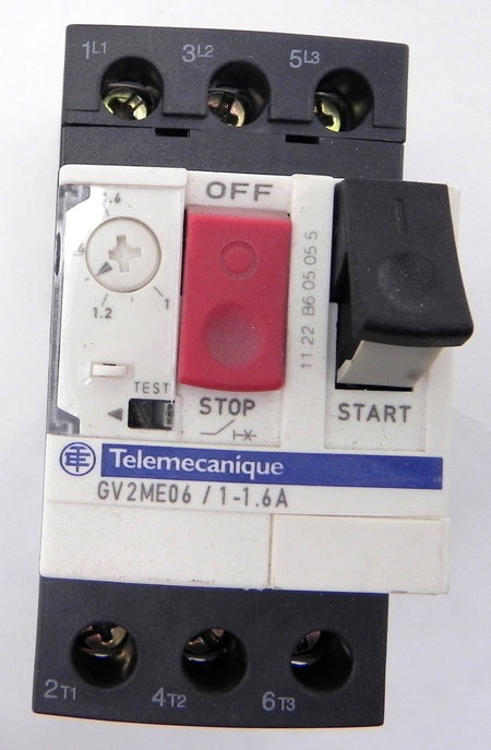 Telemecanique Motor Circuit Breaker GV2ME06 1-1.6A - Advance Operations