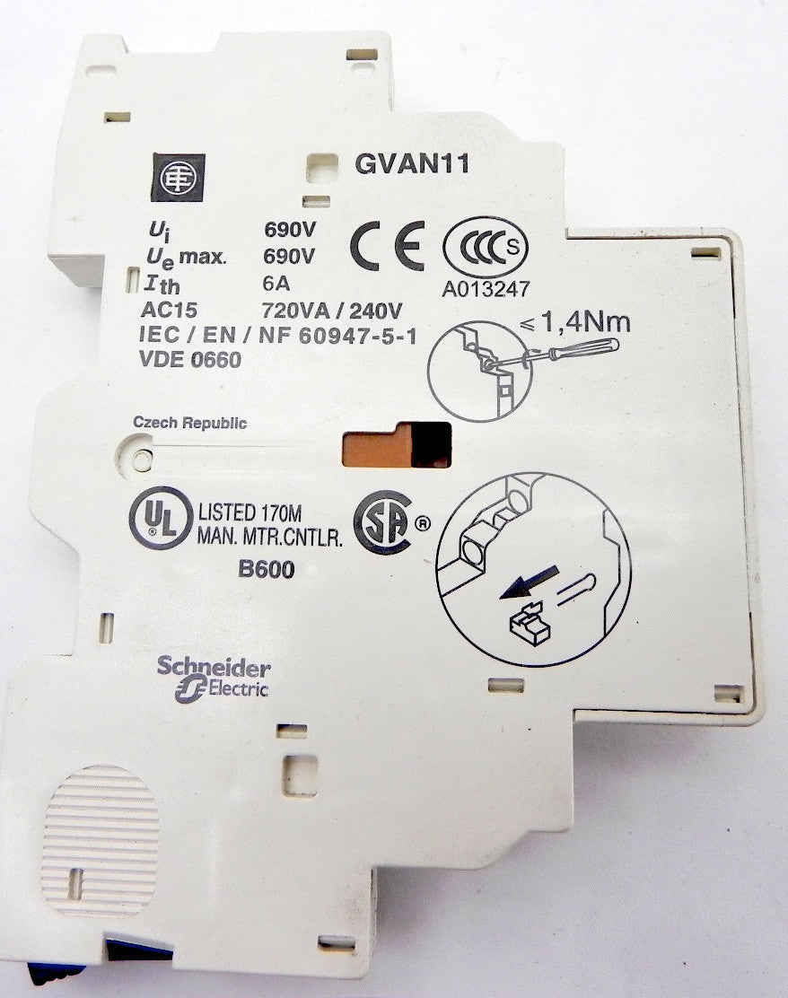 Schneider Contact Block GVAN11 (Lot of 3) - Advance Operations