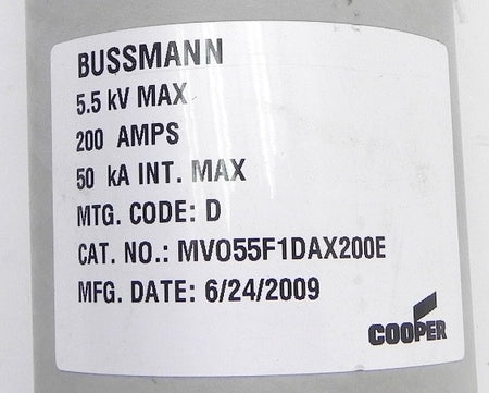 Cooper Current Limiting Fuse MV055F1DAX200E 5.5kV 200A - Advance Operations