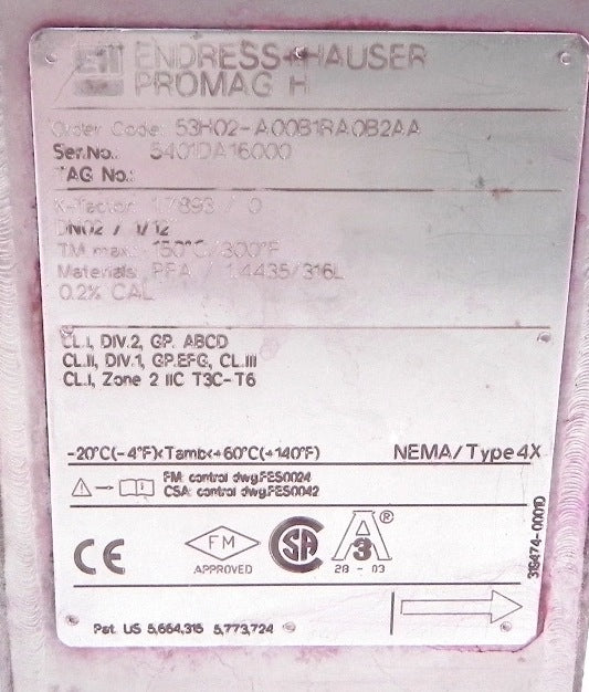 Endress+Hauser Flowmeter Promag H 53H02-A00B1RA0B2AA - Advance Operations
