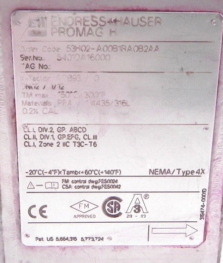 Endress+Hauser Flowmeter Promag H 53H02-A00B1RA0B2AA - Advance Operations