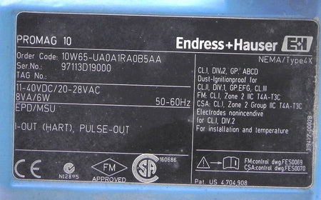 Endress+Hauser Flow Transmitter 10W65-UA0A1RA0B5AA - Advance Operations
