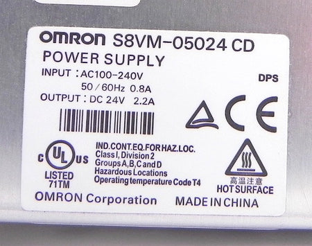 Omron Power Supply SV8M-05024 CD - Advance Operations
