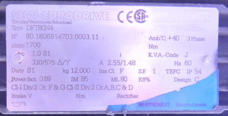 Sew-Eurodrive Speed Reducer FAZ77/4  DFT80N4 - Advance Operations