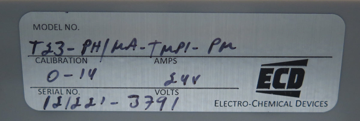 E.C.D. T23 Transmitter T23-PH/MA-TMP1-PM - Advance Operations