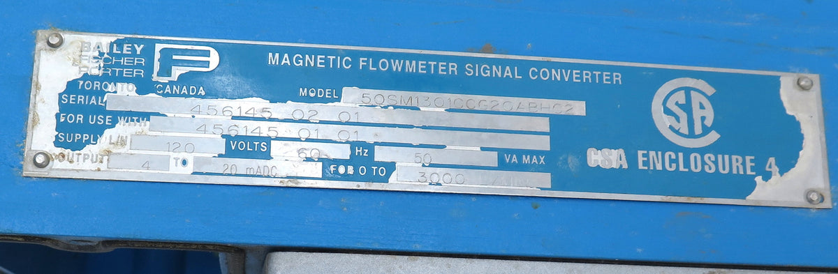 Bailey Fischer Magnetic Flowmeter Signal Converter 50SM - Advance Operations