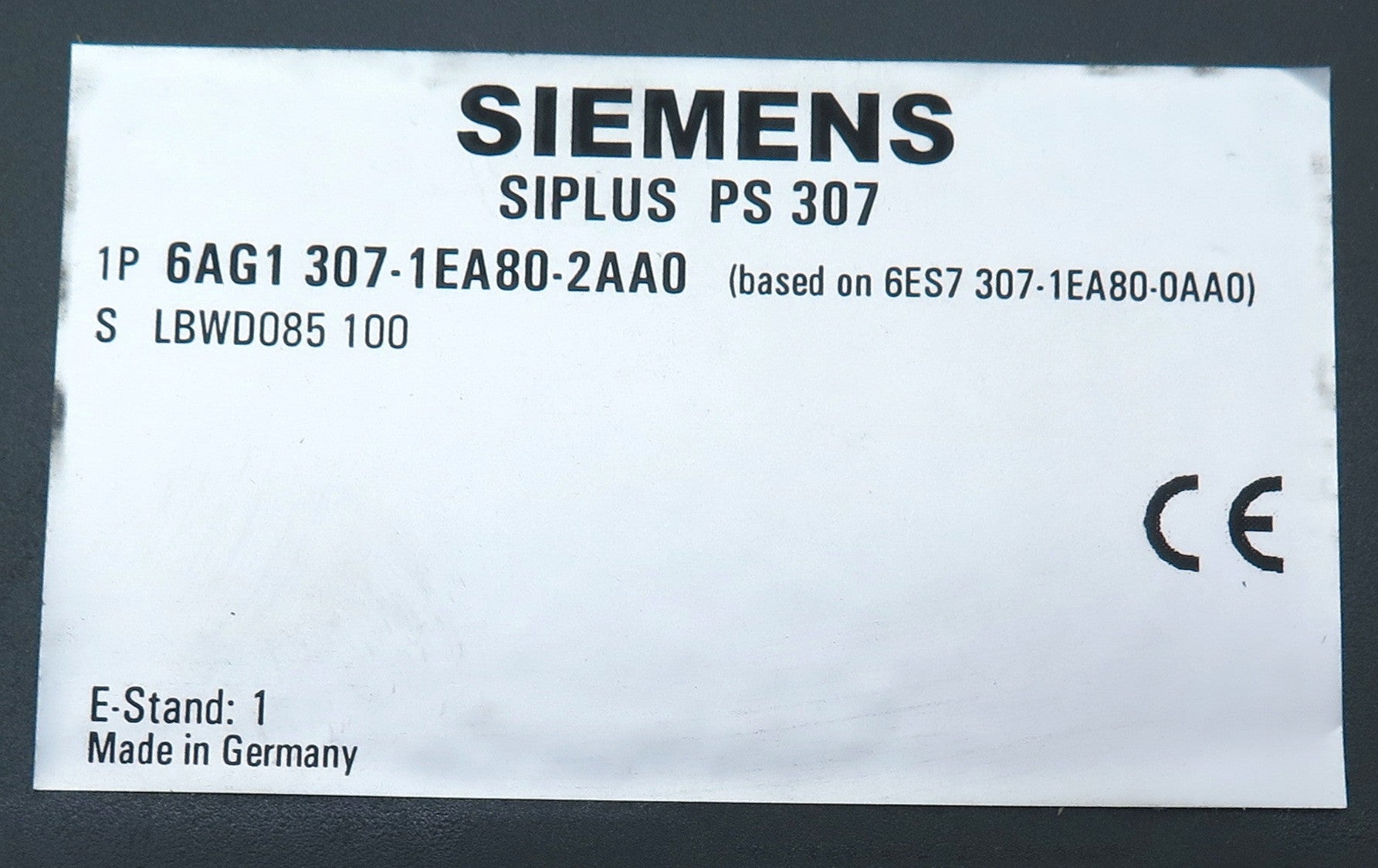 Siemens Siplus PS 307 6AG1 307-1EA80-2AA0 - Advance Operations