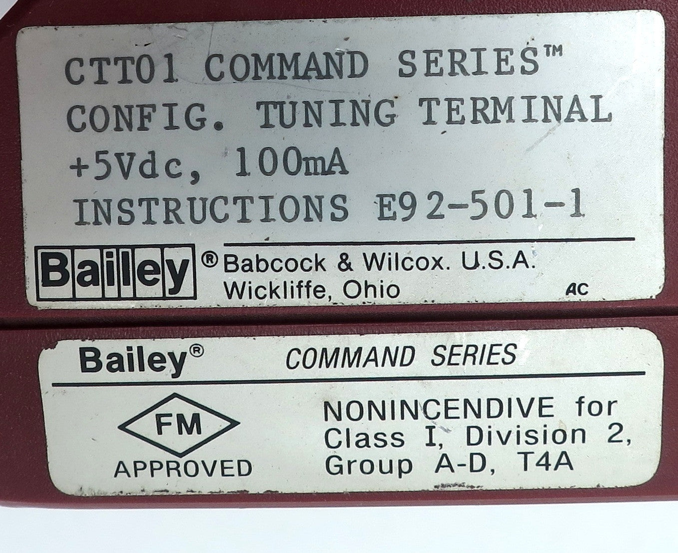 Bailey Configuration Tuning Terminal CTT01 - Advance Operations