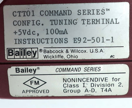 Bailey Configuration Tuning Terminal CTT01 - Advance Operations