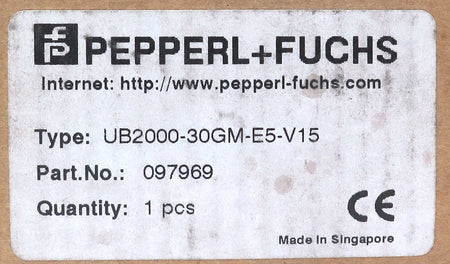 Pepperl+Fuchs Ultrasonic Sensor UB2000-30GM-E5-V15 - Advance Operations