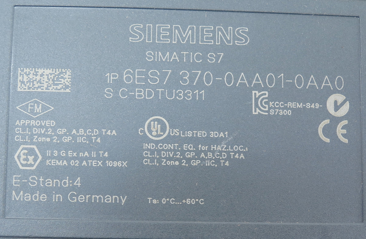 Siemens Dummy Module 6ES7 370-0AA01-0AA0 (3) - Advance Operations