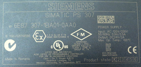 Siemens Power Supply Module 6ES7 307-1BA01-0AA0 - Advance Operations