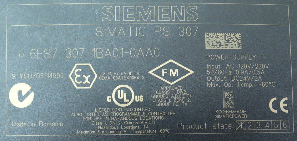 Siemens Power Supply Module 6ES7 307-1BA01-0AA0 - Advance Operations