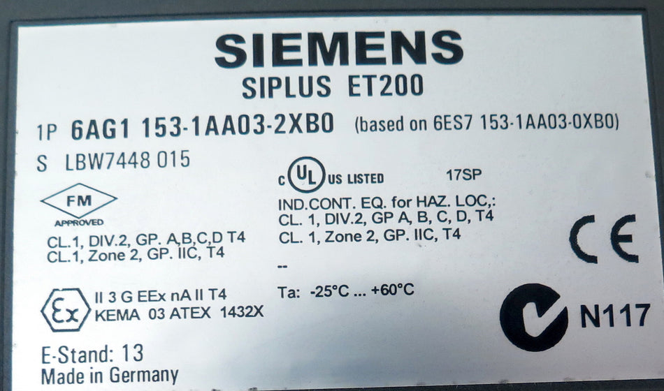 Siemens SIPLUS ET200M IM 153-1 6AG1 153-1AA03-2XB0 - Advance Operations