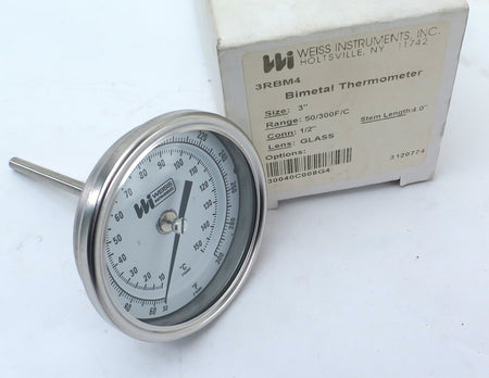 Weiss Instruments Bimetal Thermometer 3" Dial 3RBM4 - Advance Operations