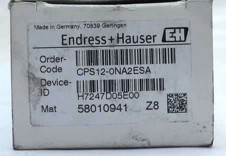 Endress+Hauser Orbisint pH Sensor CPS12-0NA2ESA - Advance Operations