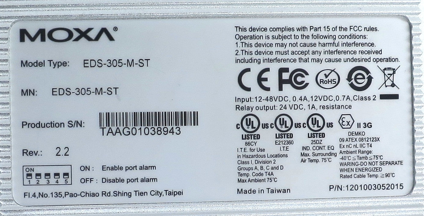 Moxa EtherDevice Switch EDS-305-M-ST Rev 2.2 - Advance Operations