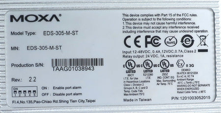Moxa EtherDevice Switch EDS-305-M-ST Rev 2.2 - Advance Operations