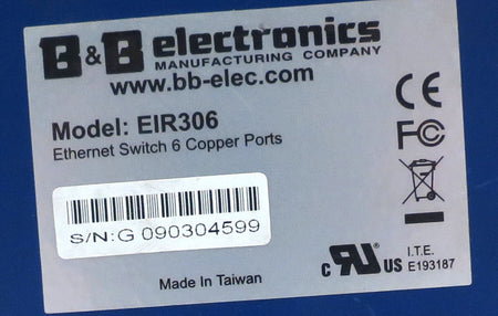 B&B Electronics ELinx Ethernet Switch EIR306 - Advance Operations
