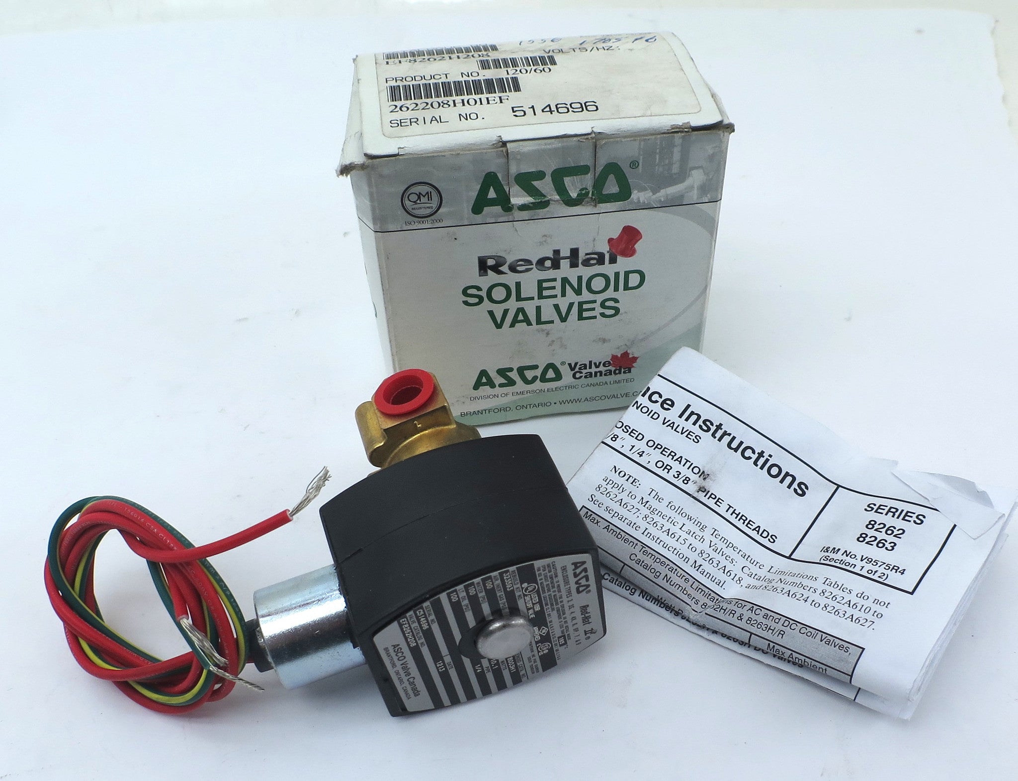 Asco Red-Hat Solenoid Valve EF8262H208  1/4" - Advance Operations