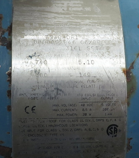 Rosemount Flowmeter Flowtube TSA040R1  4" - Advance Operations