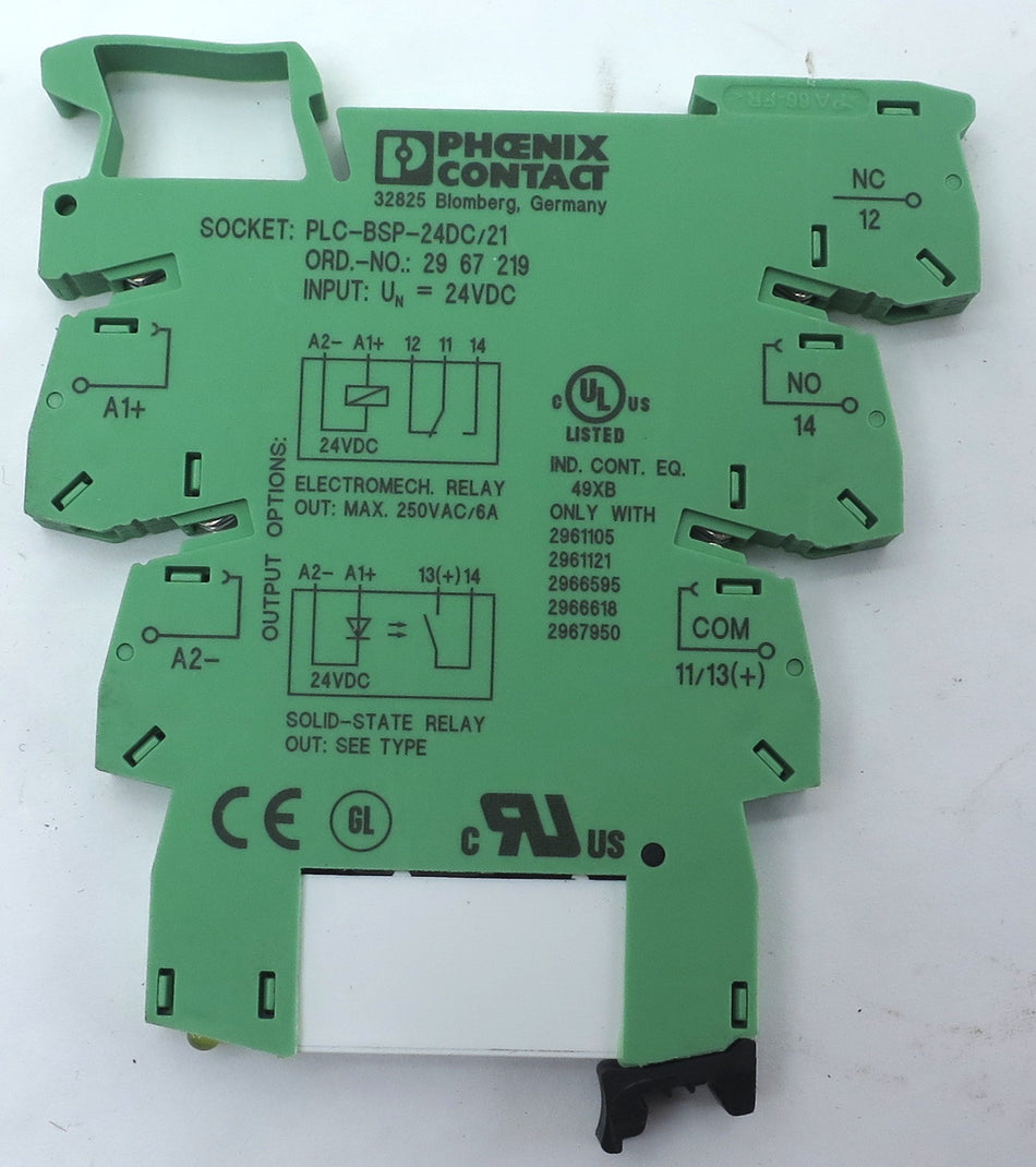 Phoenix Contact Terminal Block PLC-BSP-24DC/21 (5) - Advance Operations