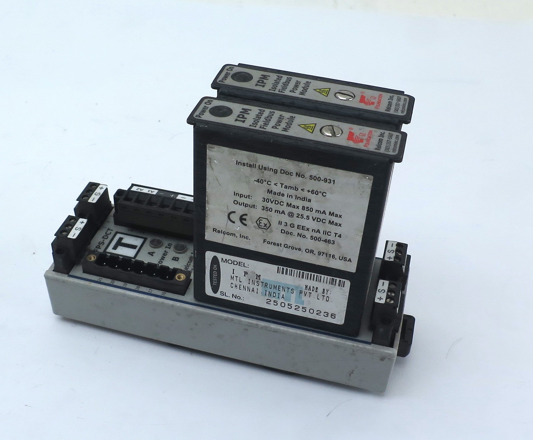 Relcom IPM Isolated Fieldbus Power Module - Advance Operations