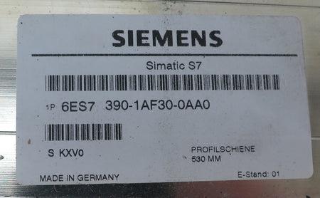 Siemens DIN Mounting Rail 6ES7 390-1AF30-0AA0 530mm (2) - Advance Operations