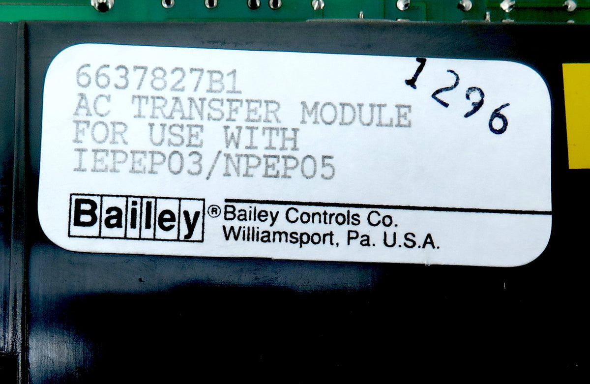 Bailey Infi 90 AC Transfer Module 6637827B1 - Advance Operations