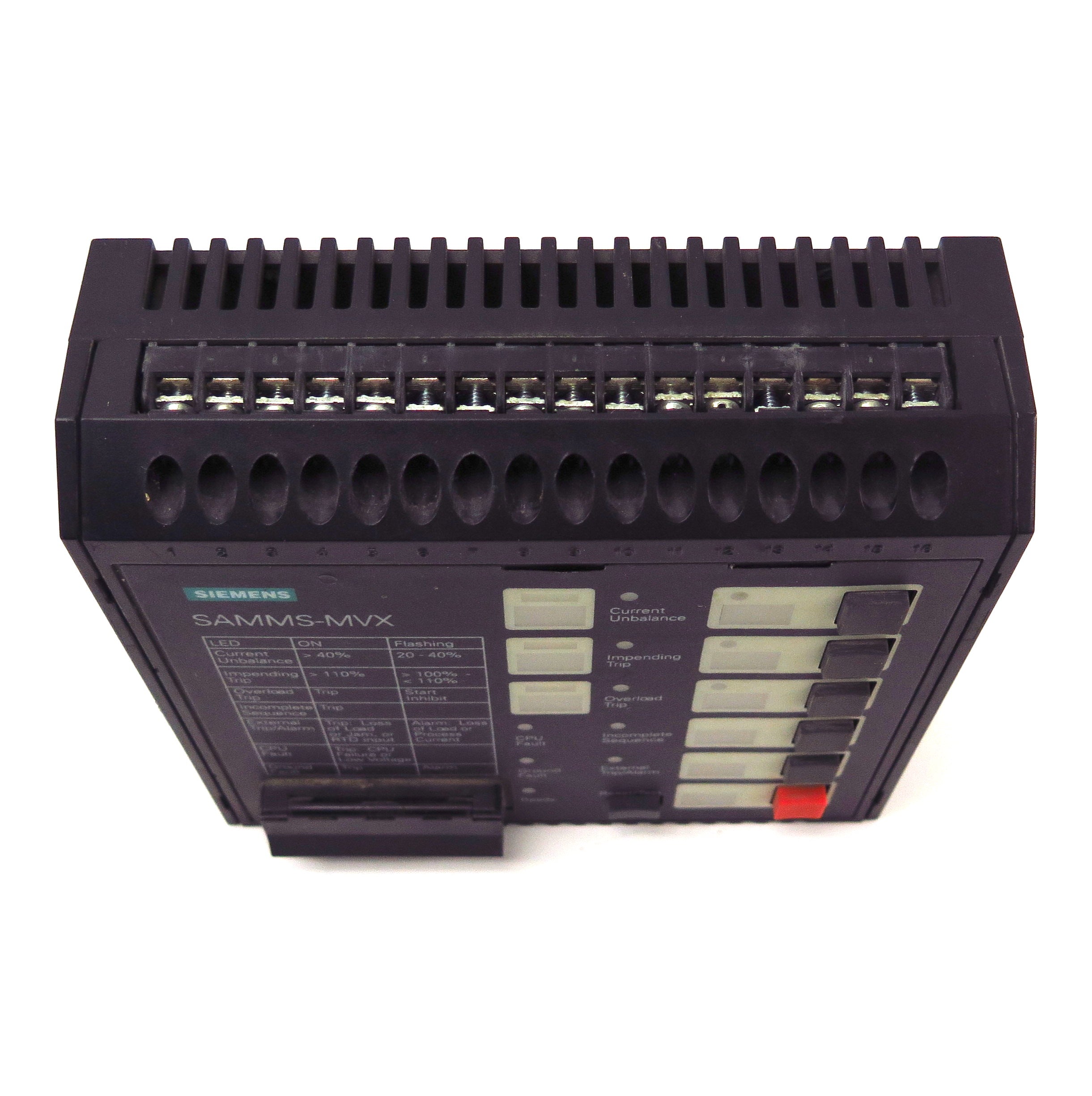 Siemens Advanced Motor Master System SAMMS-MVX SAM7  Not working For Parts - Advance Operations