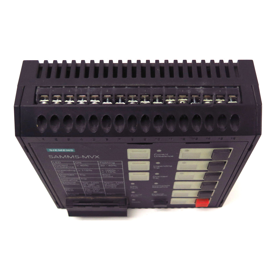 Siemens Advanced Motor Master System SAMMS-MVX SAM7  Not working For Parts - Advance Operations
