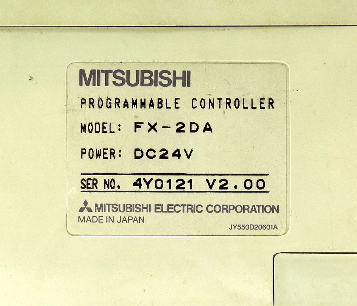 Mitsubishi Programmable Controller Melsec FX-2DA Free Shipping - Advance Operations