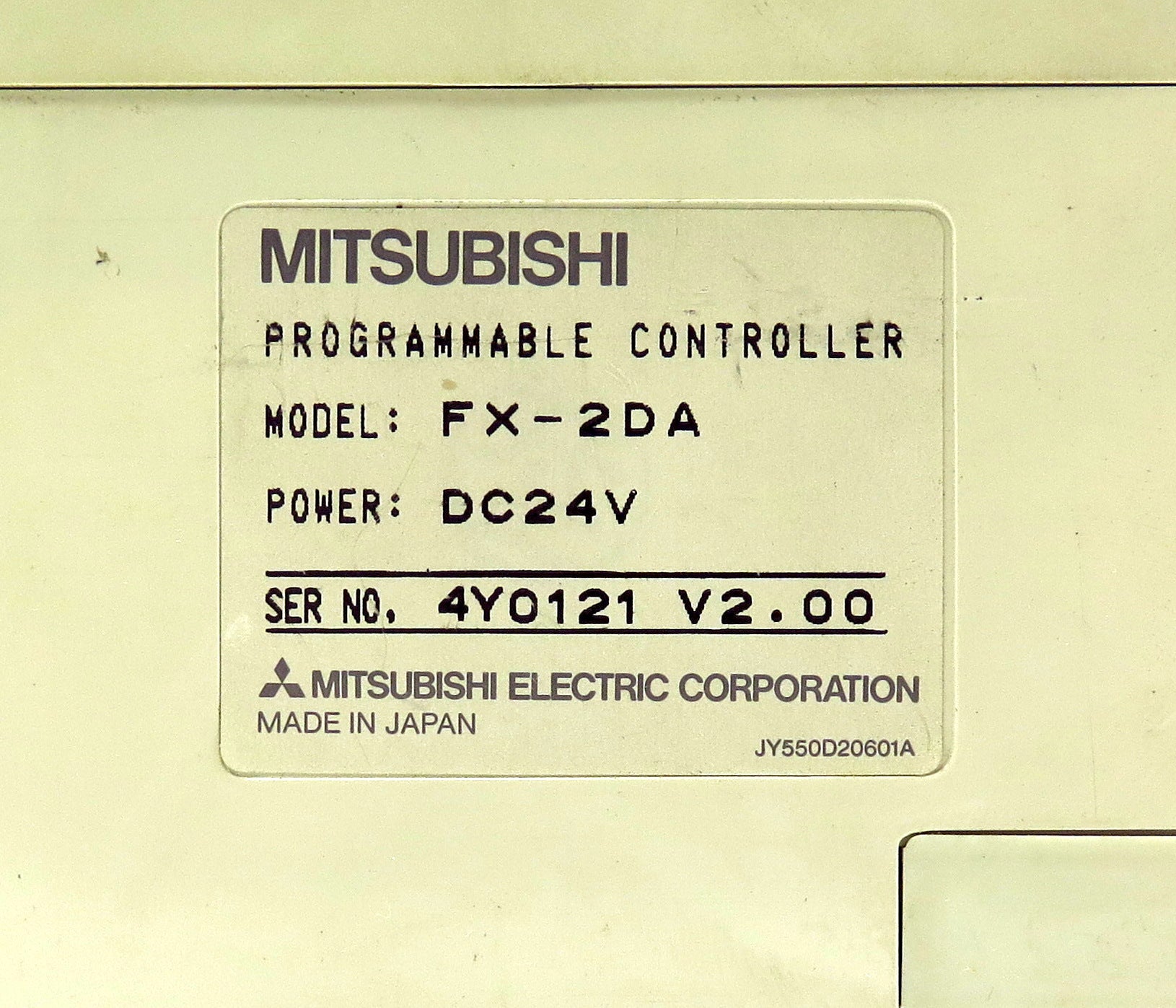 Mitsubishi Programmable Controller Melsec FX-2DA Free Shipping - Advance Operations