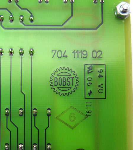 Bobst Registron Control Panel 704 1119 02 Free Shipping - Advance Operations