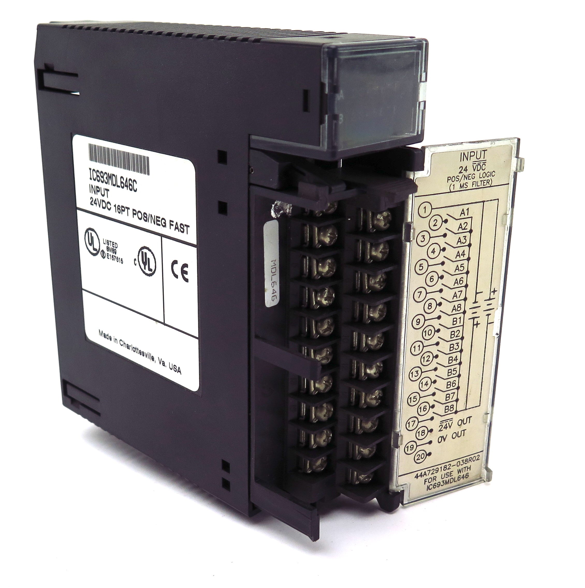 GE Fanuc Input Module Pos/Neg Fast IC693MDL646C 24VDC 16PT (Lot of 2) - Advance Operations