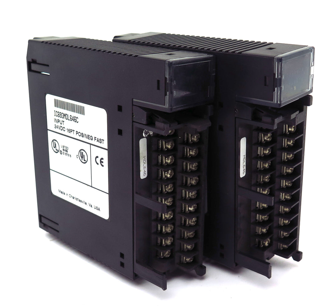GE Fanuc Input Module Pos/Neg Fast IC693MDL646C 24VDC 16PT (Lot of 2) - Advance Operations