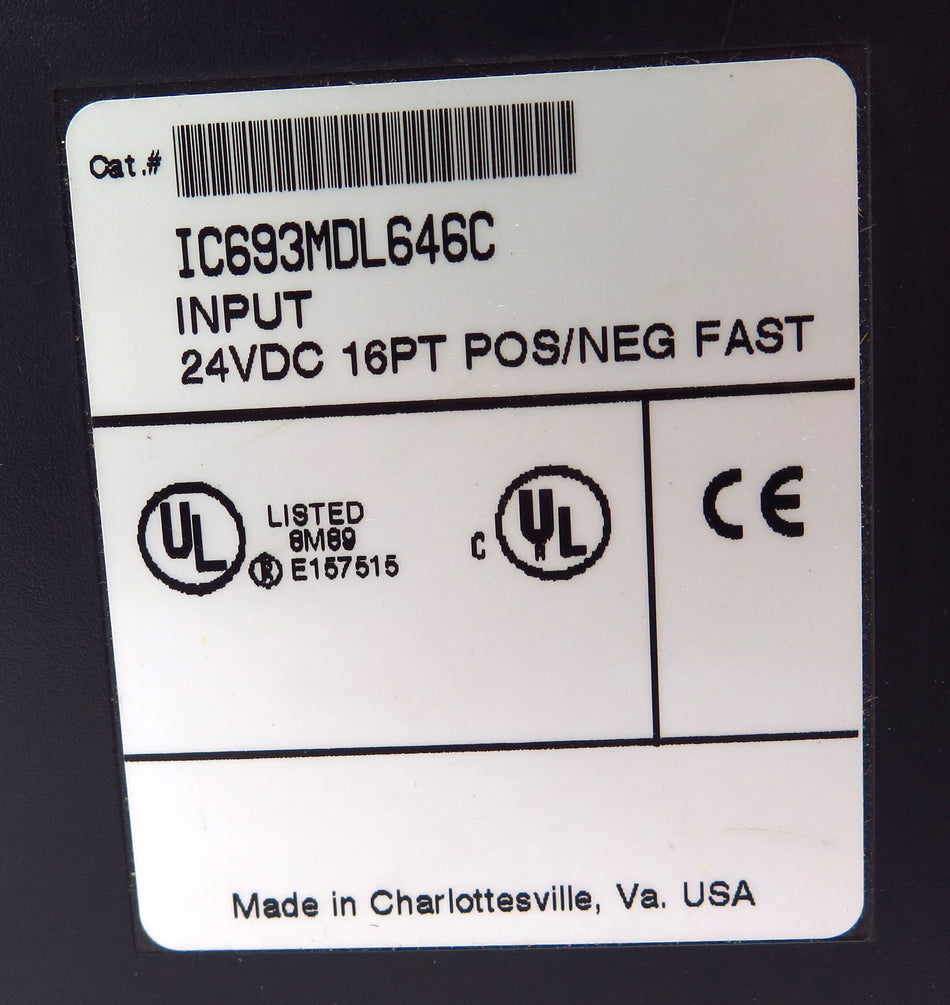 GE Fanuc Input Module Pos/Neg Fast IC693MDL646C 24VDC 16PT (Lot of 2) - Advance Operations