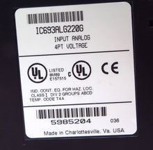 Load image into Gallery viewer, GE Fanuc Input Analog Module 4PT Voltage IC693ALG220G - Advance Operations
