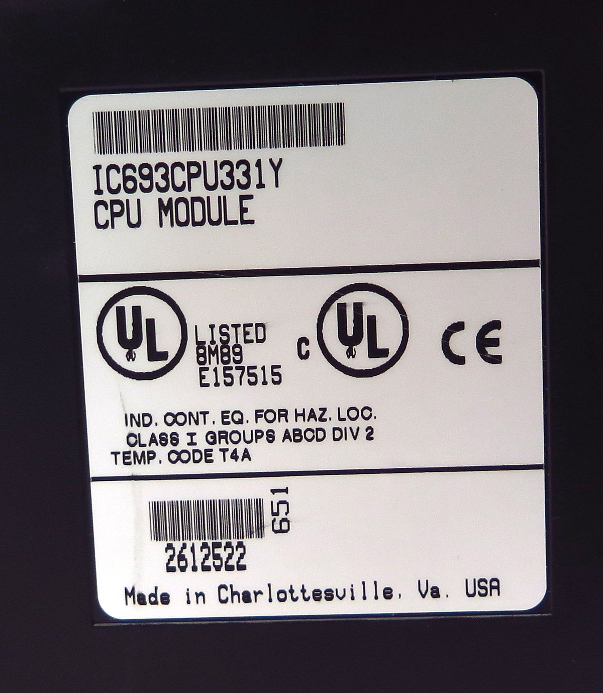 GE Fanuc CPU Module IC693CPU331Y - Advance Operations