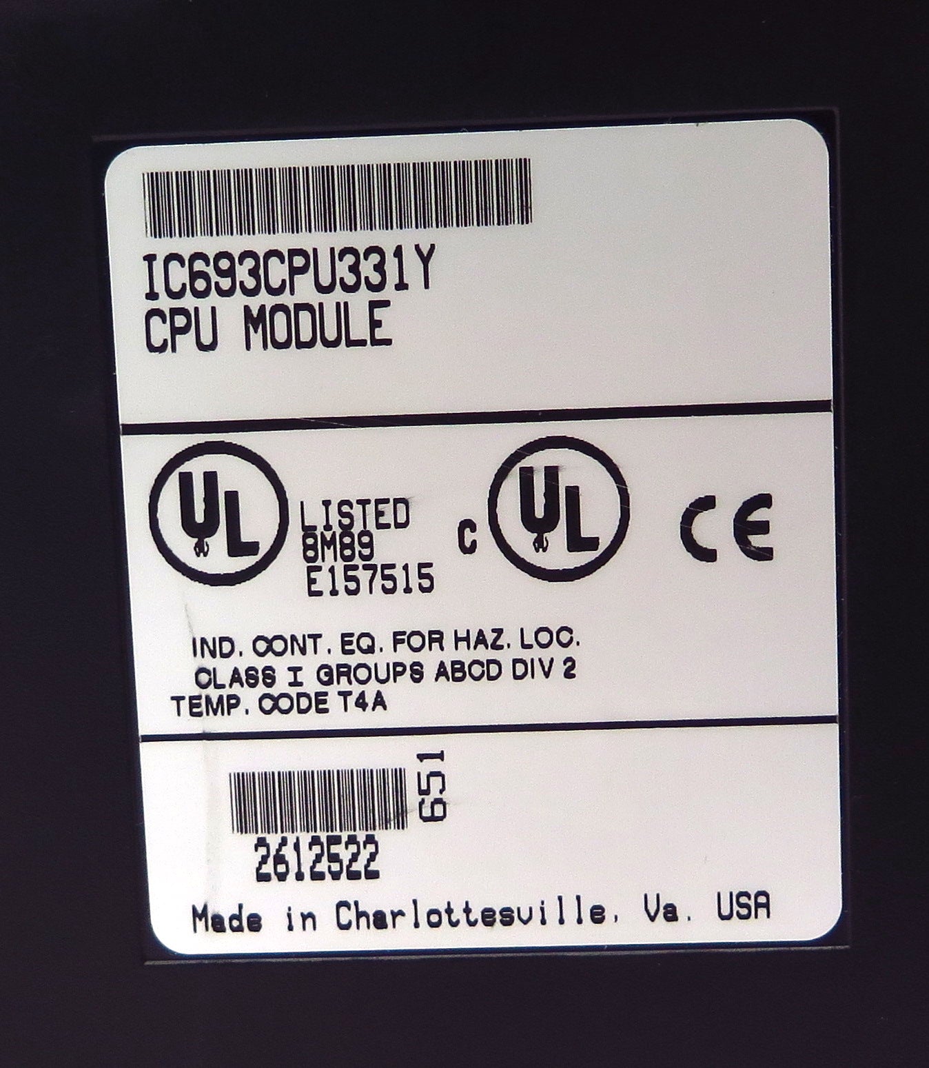 GE Fanuc CPU Module IC693CPU331Y - Advance Operations