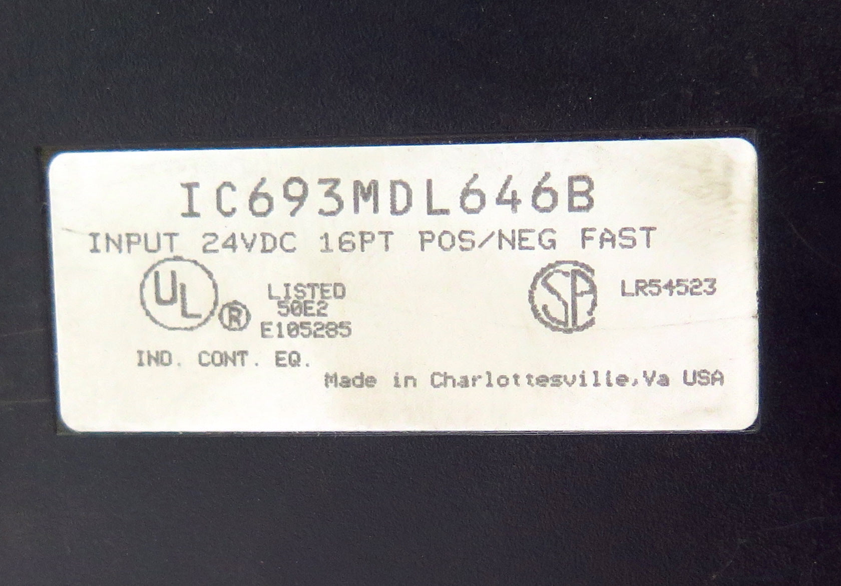 GE Fanuc Input Module IC693MDL646B 24VDC (Lot of 2) - Advance Operations