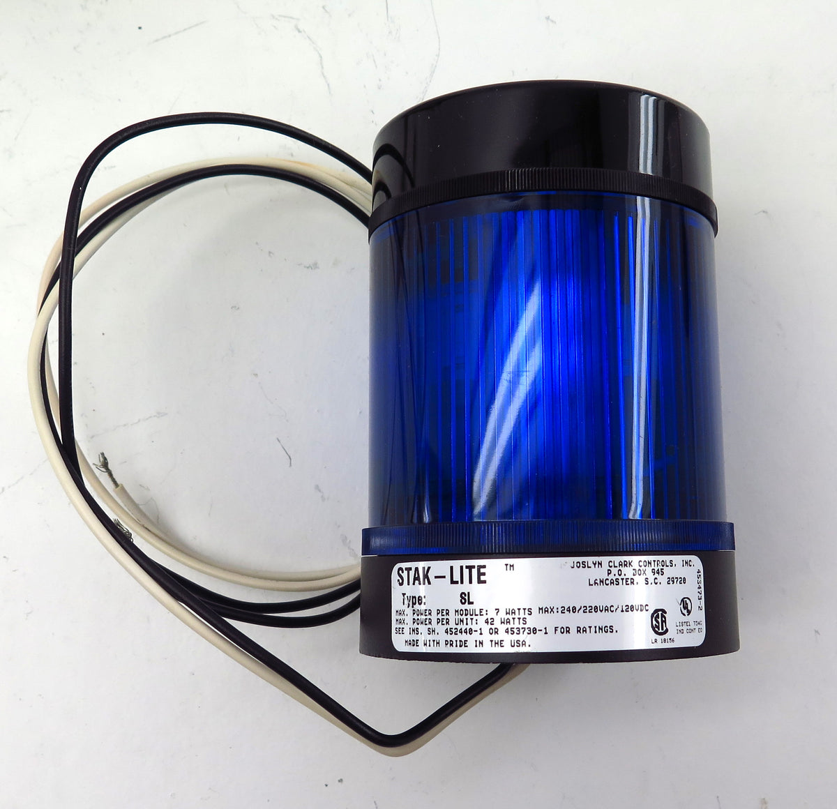 Joslyn Clark Stak Lite Type SL Indicating Light Blue - Advance Operations