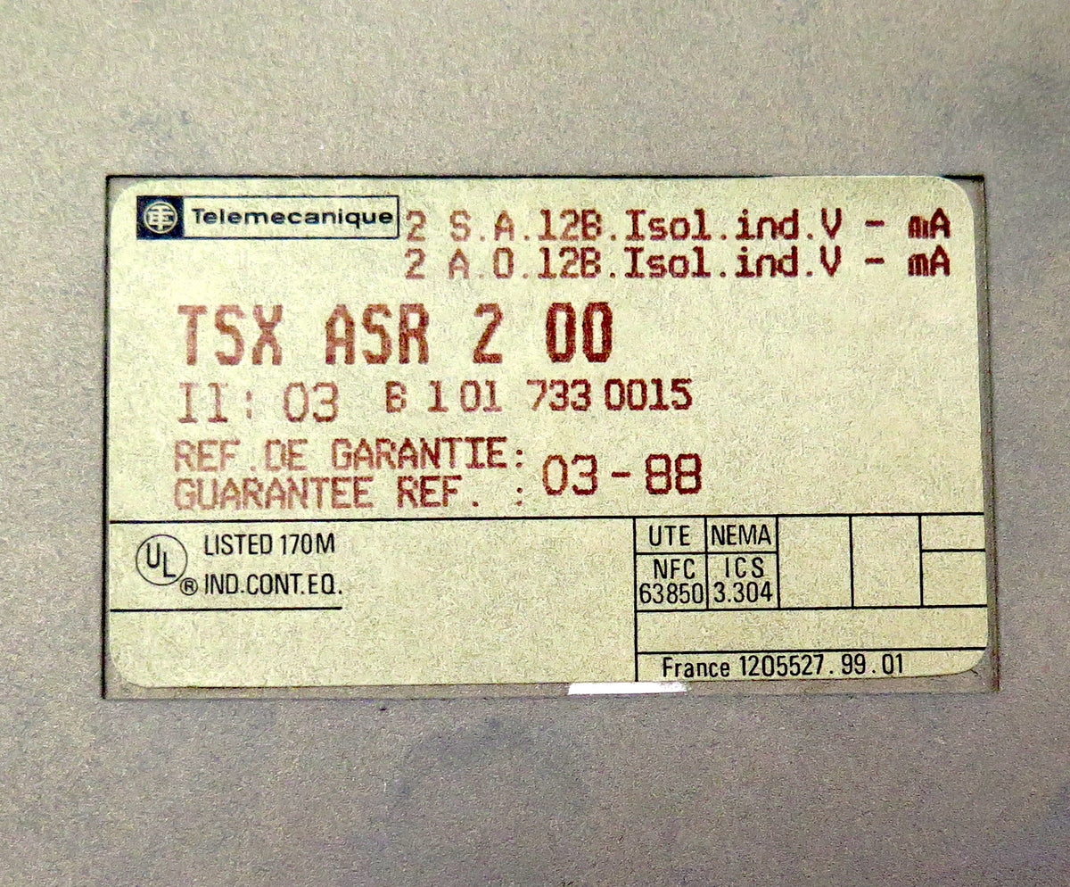 Telemecanique Interface Output Module TSX  ASR 200 - Advance Operations