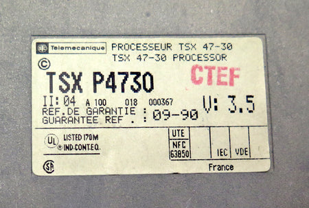 Telemecanique Processor Module TSX P47 30 - Advance Operations