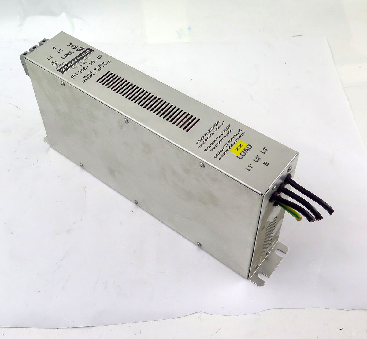 Schaffner Inverter Line Filter FN 258-30-07 FN2583007 480 VAC 30A - Advance Operations